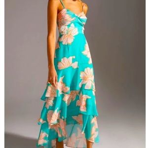 Anthropologie Hutch Floral Tiered Maxi Dress Size 0